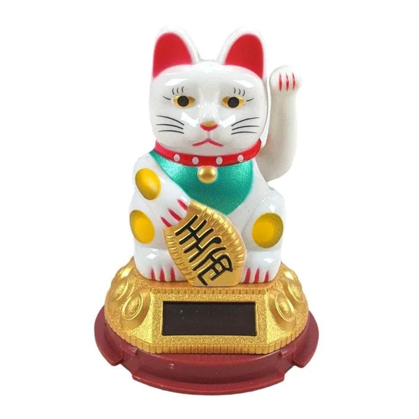 Solar Powered Waving Lucky Cat - Image 4