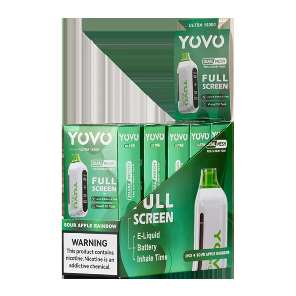 Sour Apple Rainbow YOVO Ultra 18000 - Image 2