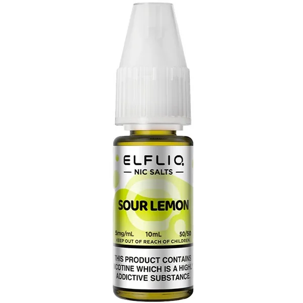 Sour Lemon Nic Salt E Liquid 10ml By Elf Bar Elfliq