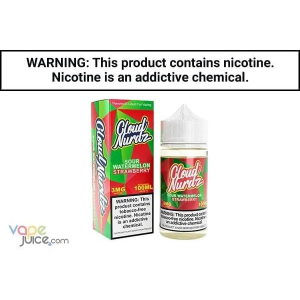 SOUR WATERMELON STRAWBERRY BY CLOUD NURDZ 100ML