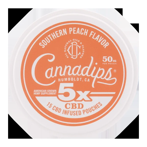 Southern Peach Cannadips 5X CBD Pouches