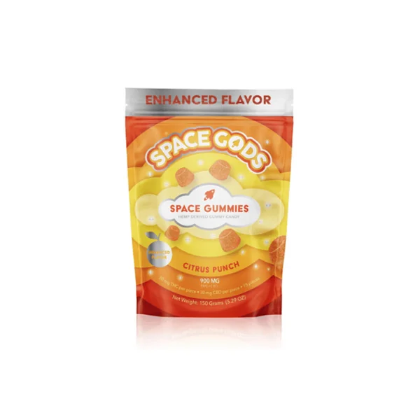 Space Gods Mega Dose Space Gummies 900mg THC + CBD - Citrus Punch $15.99