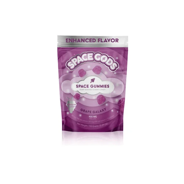 Space Gods Mega Dose Space Gummies 900mg THC + CBD - Grape Galaxy $15.99