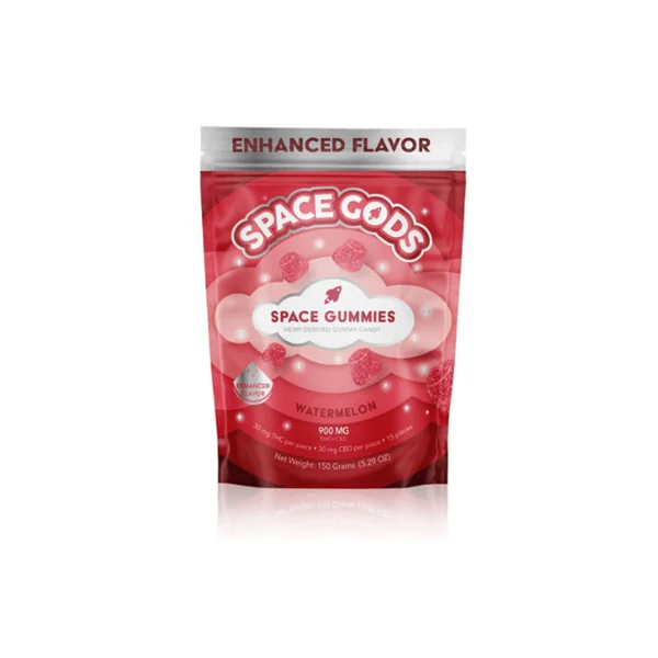Space Gods Mega Dose Space Gummies 900mg THC + CBD - Watermelon $15.99