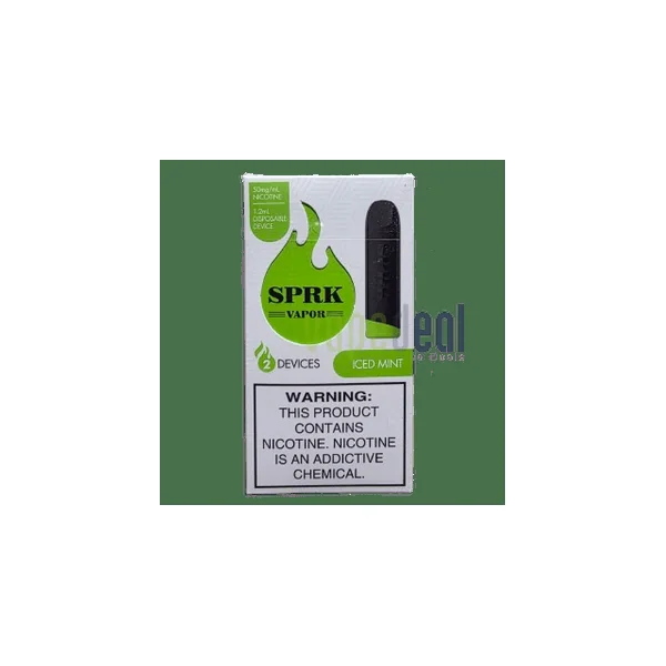 SPRK Disposable Pods 400 Puffs - 2 Pack Devices - Iced Mint