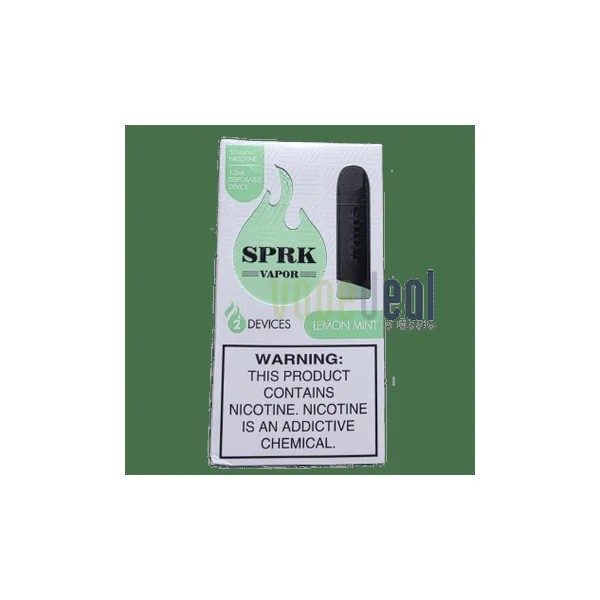 SPRK Disposable Pods 400 Puffs - 2 Pack Devices - Lemon Mint