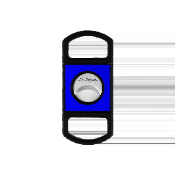 S.T. Dupont Guillotine Cigar Cutter - Black Matte & Neon Blue