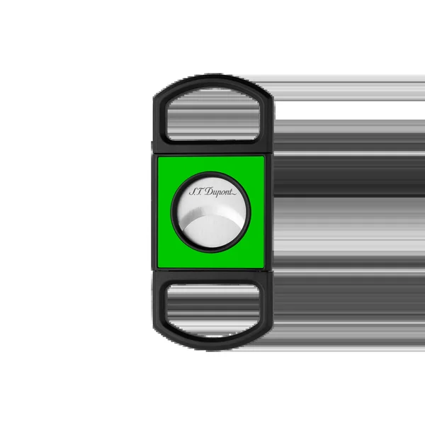 S.T. Dupont Guillotine Cigar Cutter - Matte Black & Neon Green