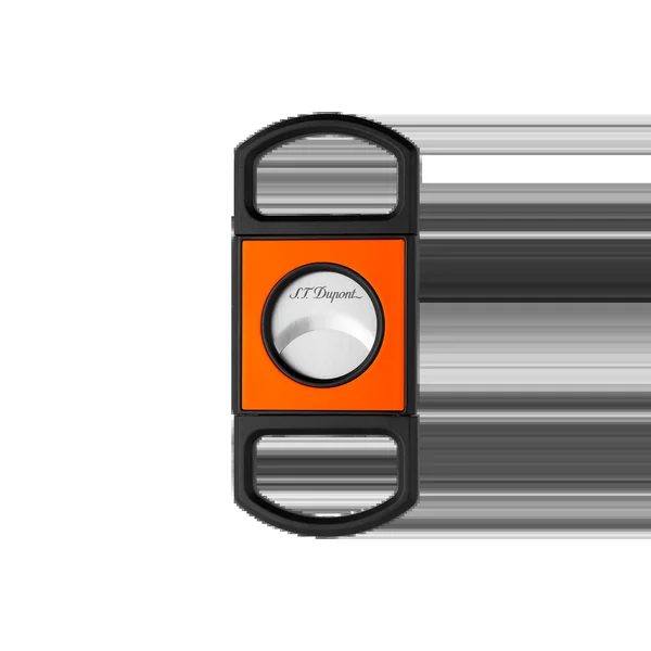 S.T. Dupont Guillotine Cigar Cutter - Matte Black & Neon Orange