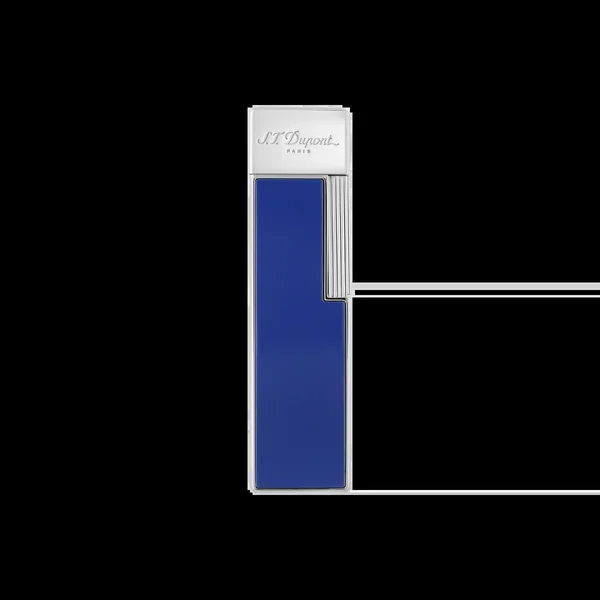 S.T. Dupont Twiggy Lighter - Blue Lacquer & Chrome