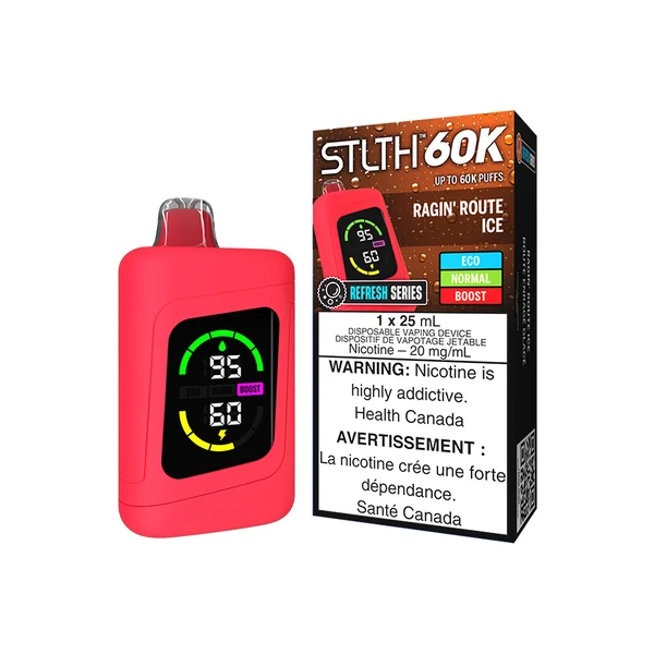 STLTH 60K DISPOSABLE - REFRESH SERIES RAGIN' ROUTE ICE (4PCS/CTN) [ON]