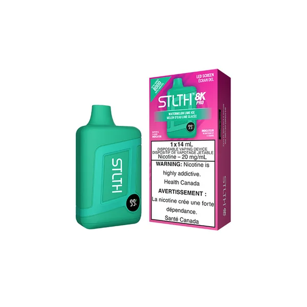 STLTH 8K PRO DISPOSABLE - WATERMELON LIME ICE (5PC/CTN)