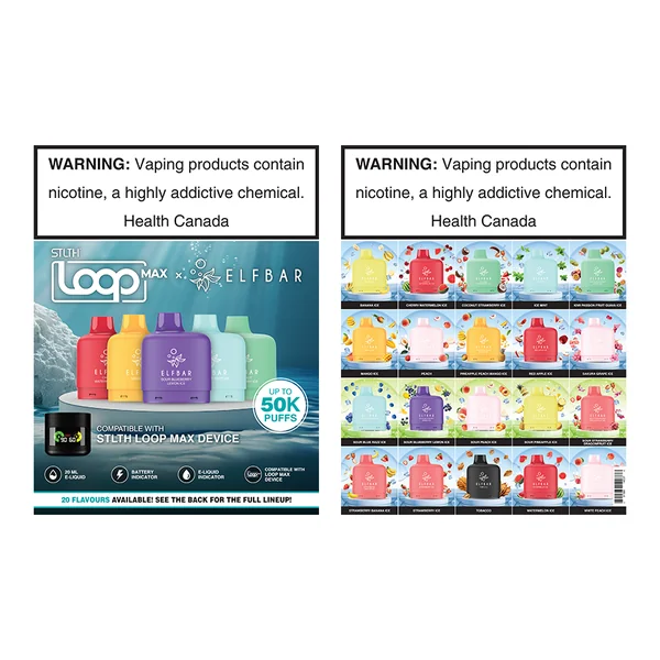STLTH LOOP MAX X ELFBAR FLAVOUR MENU
