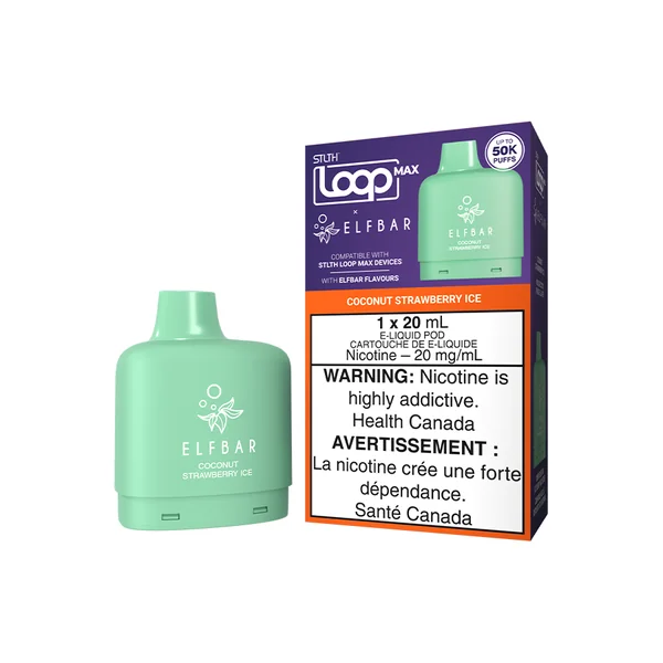 STLTH LOOP MAX X ELFBAR POD PACK - COCONUT STRAWBERRY ICE (4PCS/CTN)