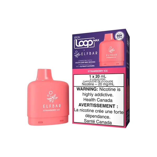 STLTH LOOP MAX X ELFBAR POD PACK - STRAWBERRY ICE (4PCS/CTN) [ON]