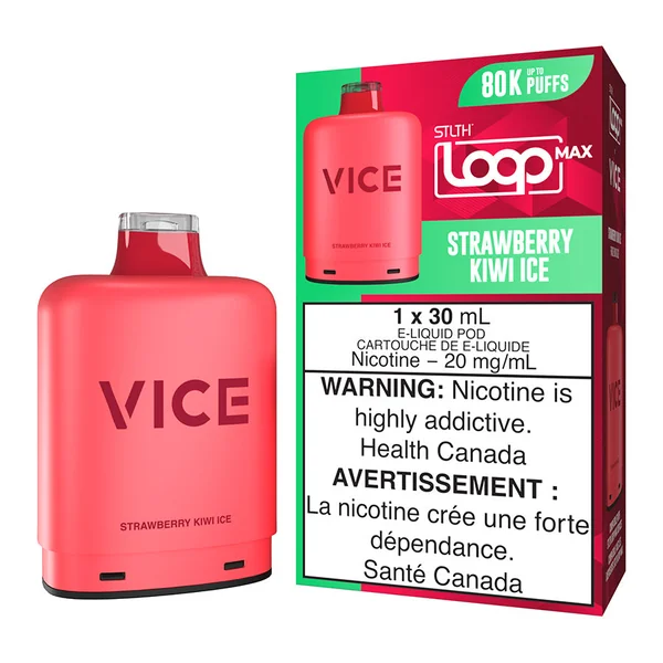 STLTH Loop Max x Vice E-Liquid Pod Pack - Strawberry Kiwi Ice 30ml