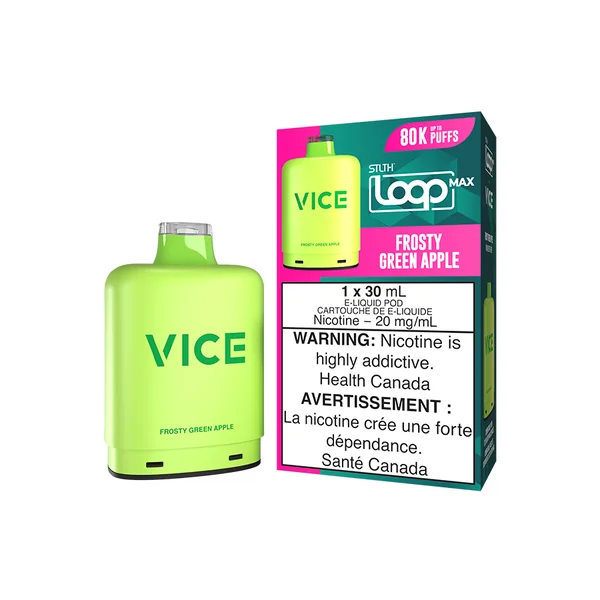 STLTH LOOP MAX X VICE POD PACK - FROSTY GREEN APPLE (4PCS/CTN) [AB]