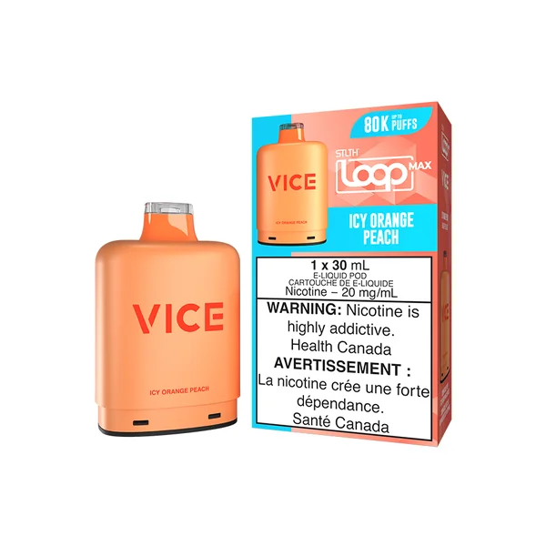 STLTH LOOP MAX X VICE POD PACK - ICY ORANGE PEACH (4PCS/CTN) [AB]