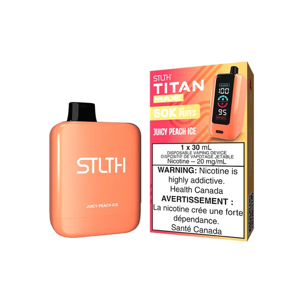 STLTH TITAN MAX DISPOSABLE - JUICY PEACH ICE (4PCS/CTN) [YT]