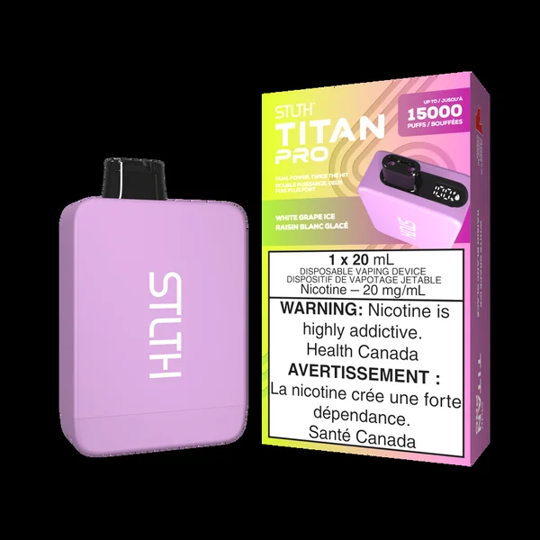 STLTH TITAN PRO - White Grape Ice 15k