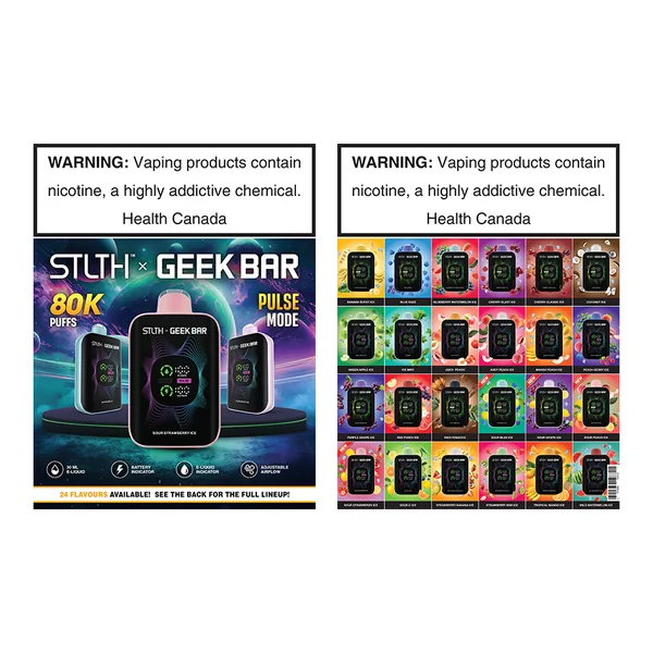 STLTH X GEEK BAR FLAVOUR MENU