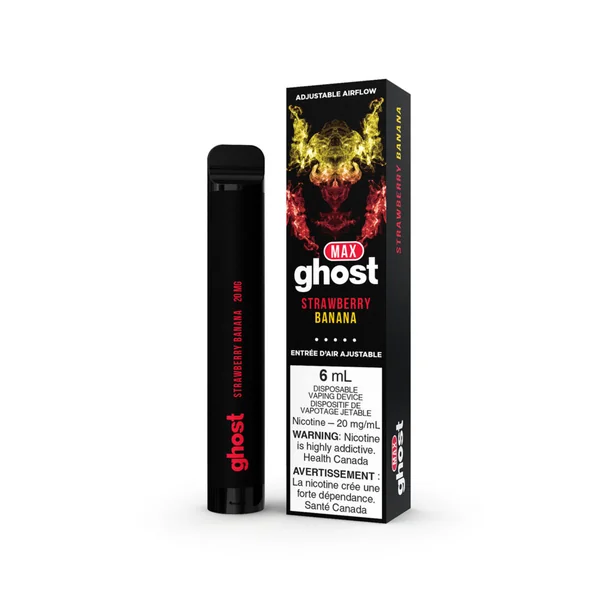 Strawberry Banana Ghost Max Disposable Vape | 6mL - VapeLoft