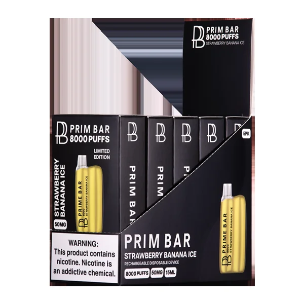 Strawberry Banana Ice Prime Bar 8000 - Image 2