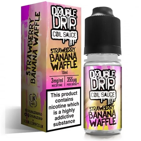 Strawberry Banana Waffle E Liquid By Double Drip Coil Sauce 10ml
