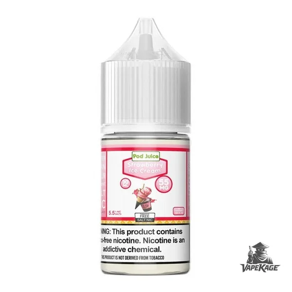 Strawberry Ice Cream — Pod Juice 30mL Nic Salt