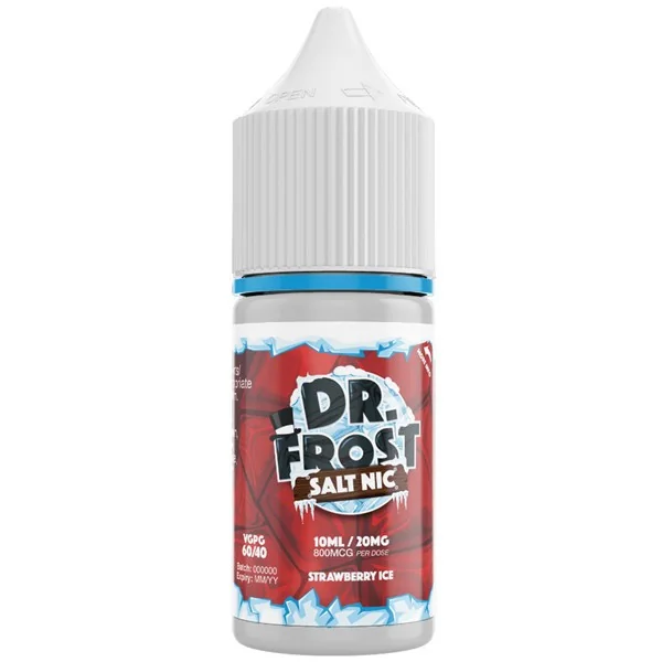 Strawberry Ice Nic Salt 20mg E Liquid 10ml By Dr Frost