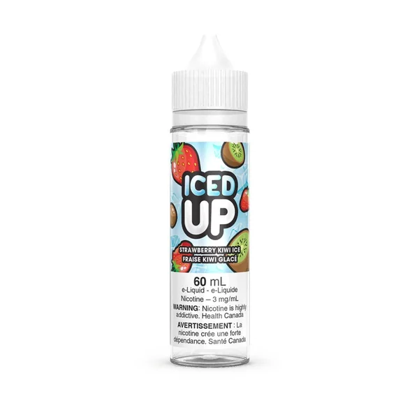 Strawberry Kiwi Ice Iced Up E-Liquid | 60mL Free Base - VapeLoft