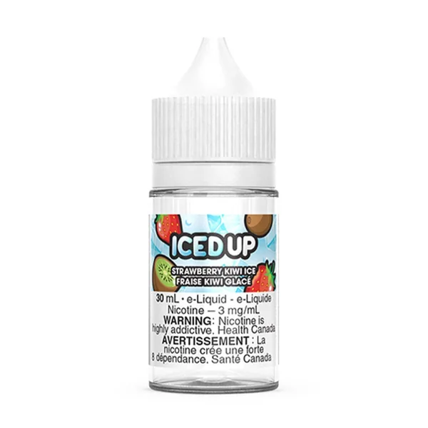 Strawberry Kiwi Ice Iced Up E-Liquid | 60mL Free Base - VapeLoft - Image 2