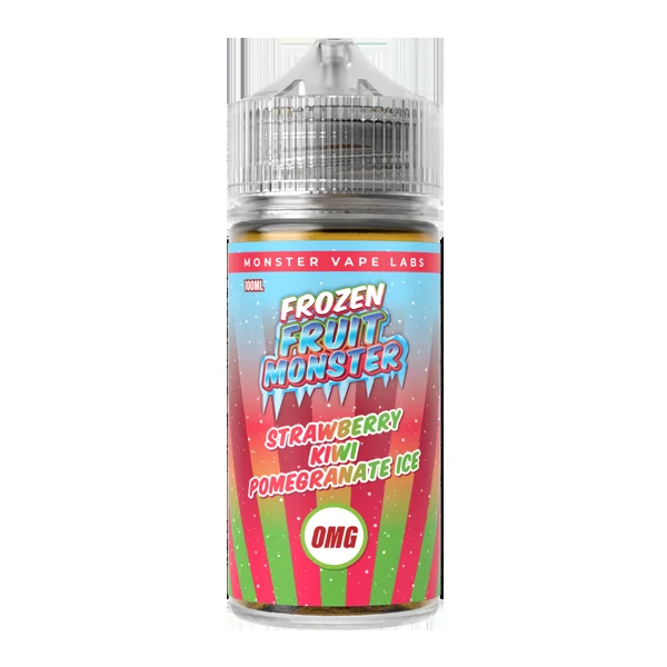 Strawberry Kiwi Pomegranate Ice Frozen Fruit Monster eJuice Zero Nicotine 100ml