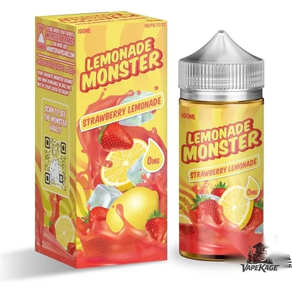 Strawberry Lemonade Monster Vape Labs 100mL Freebase