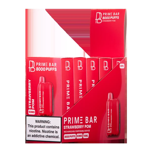 Strawberry Pom Prime Bar 8000 - Image 2