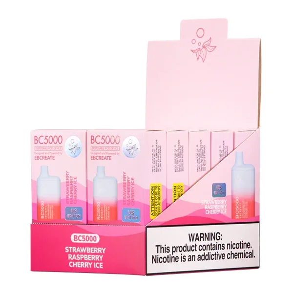 Strawberry Raspberry Cherry Ice BC5000 - Vaperushusa Online Vape Store - Image 2