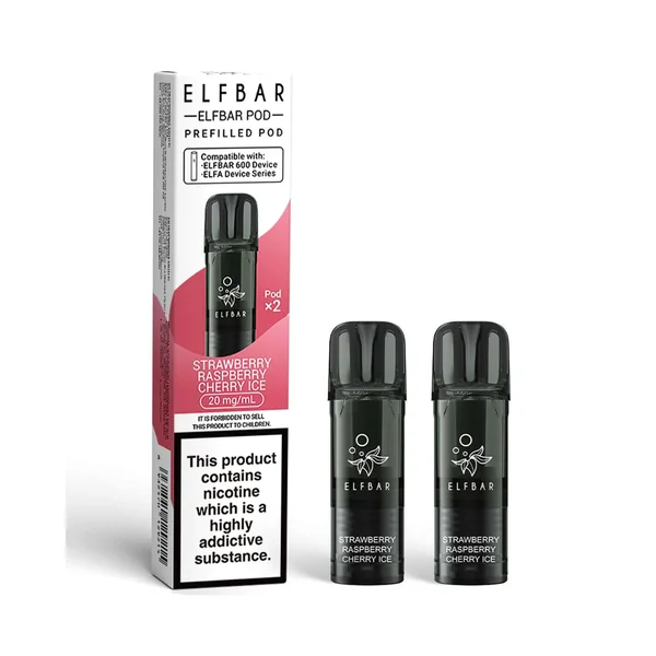 Strawberry Raspberry Cherry Ice Elf Bar 600 Pods (x2) - Image 3