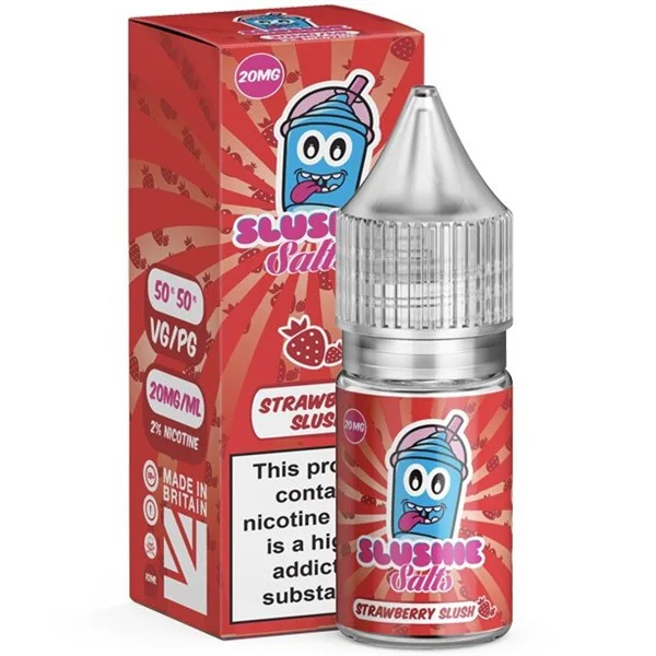 Strawberry Slush Nic Salt E Liquid 10ml By Slushie Salts
