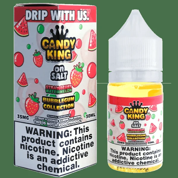 Strawberry Watermelon SALT (BUBBLEGUM SERIES) - Candy King On SALT - 30mL