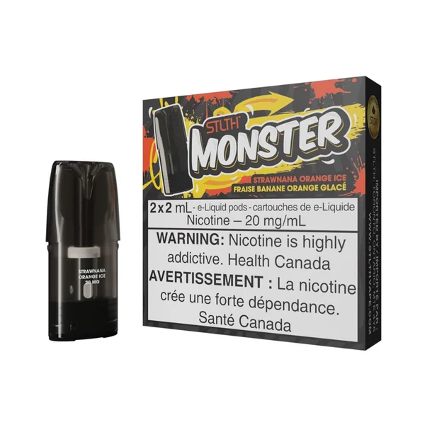 Strawnana Orange Ice STLTH Monster Pods | 2 Pack - VapeLoft