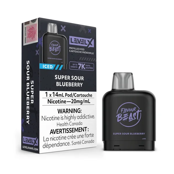 Super Sour Blueberry Iced Level X | 14mL - VapeLoft