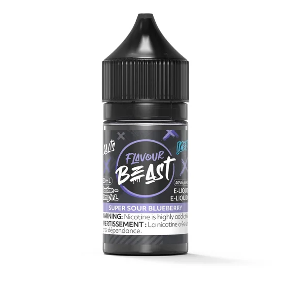 Super Sour Blueberry Iced SALT Flavour Beast Salt E-Liquid | 30mL - VapeLoft