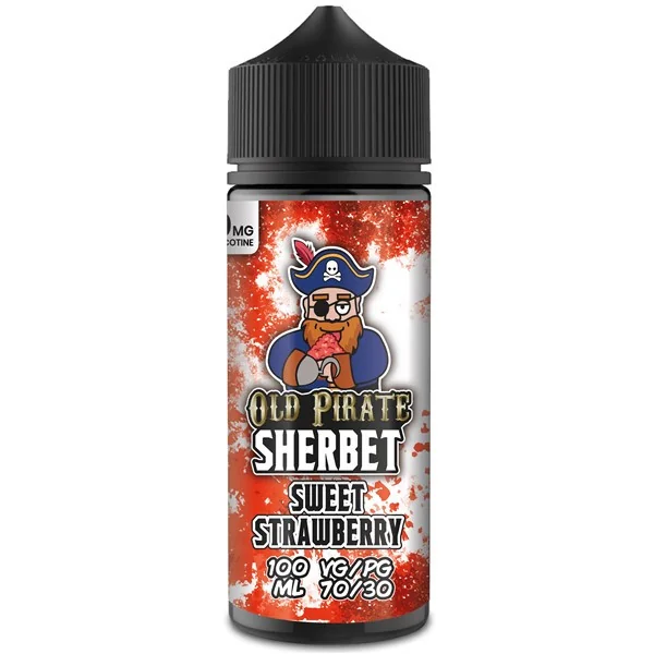 Sweet Strawberry E Liquid 100ml by Old Pirate Sherbet
