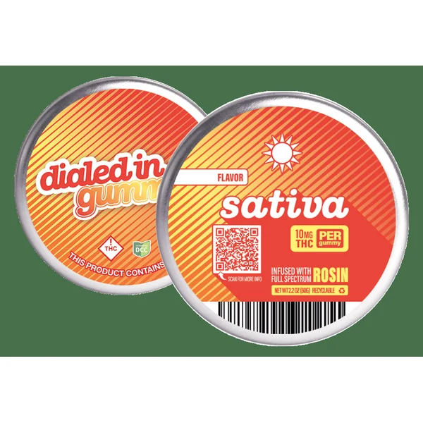 Tangerine Sativa | Live Rosin Gummies | 10 x 10mg