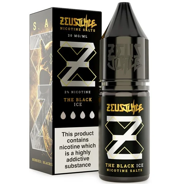The Black Ice Nic Salt E Liquid 10ml by Zeus Juice