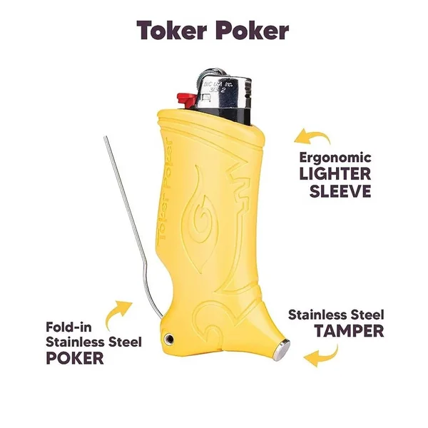 Toker Poker Bic Lighter Cover Assorted Colors 1pk - Image 2