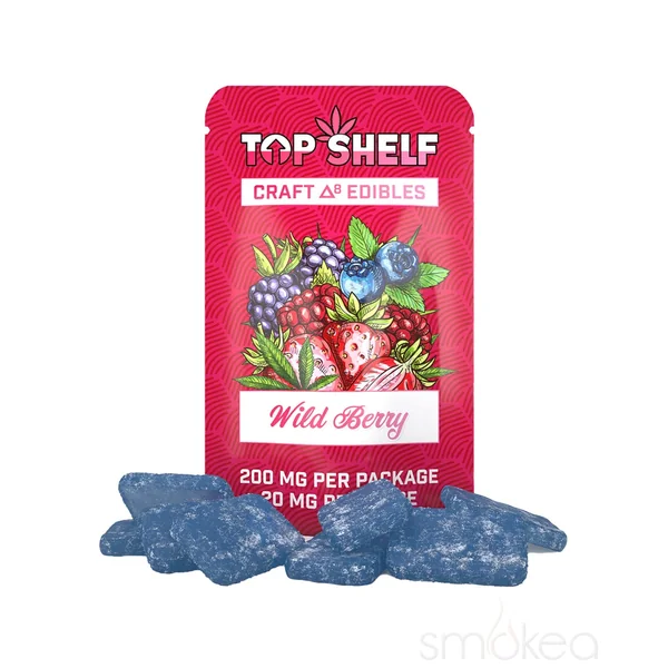 Top Shelf Hemp 200mg Delta 8 Craft Gummies - Wild Berry