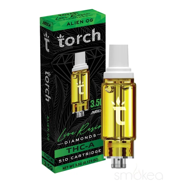 Torch 3.5g THCA Live Resin Diamonds Cartridge - Alien OG