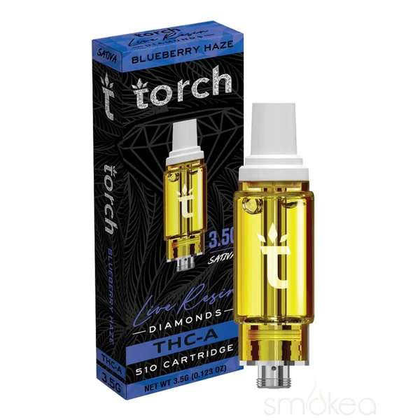 Torch 3.5g THCA Live Resin Diamonds Cartridge - Blueberry Haze