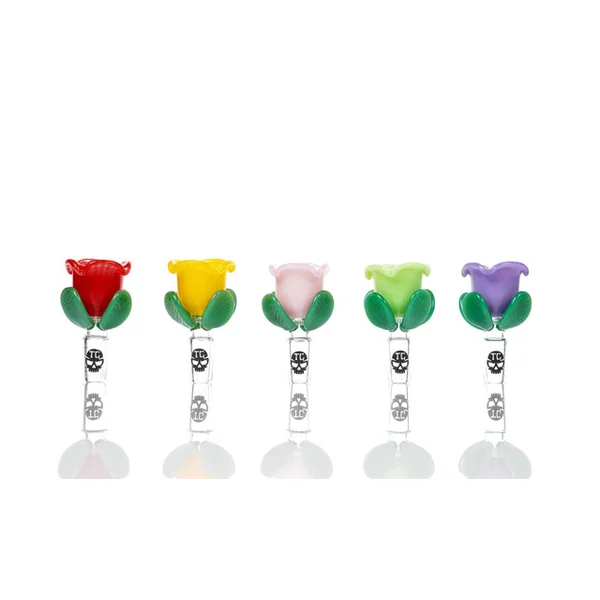 Toxic Glass Rose Petal Bowl with Screen - 14mm